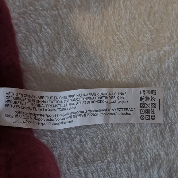 Stradivarius Soft Fringe Scarf Deep Burgundy - Picture 4 of 4